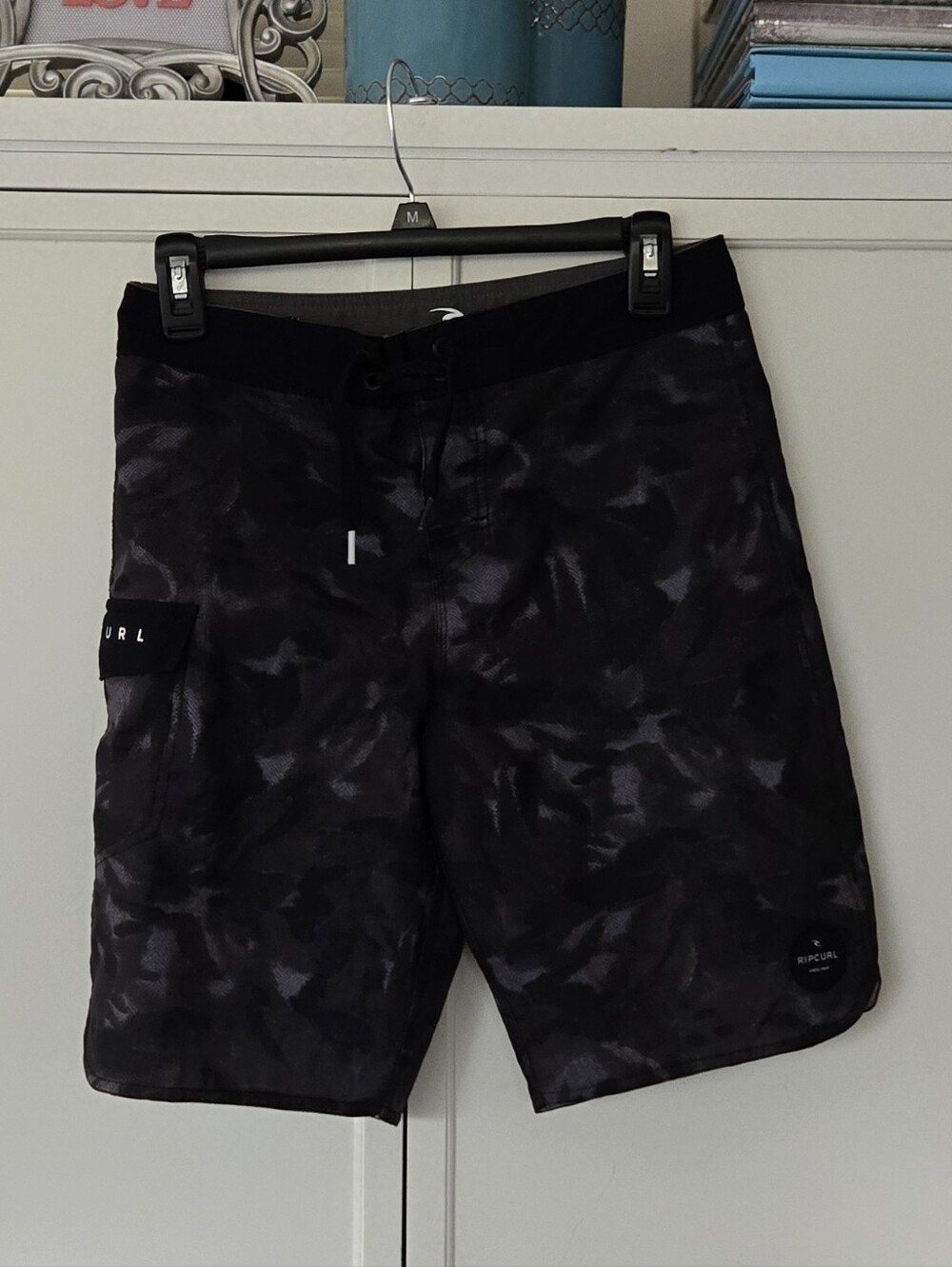 Rip Curl Black & Charcoal Camo Men’s Swim Boardshorts